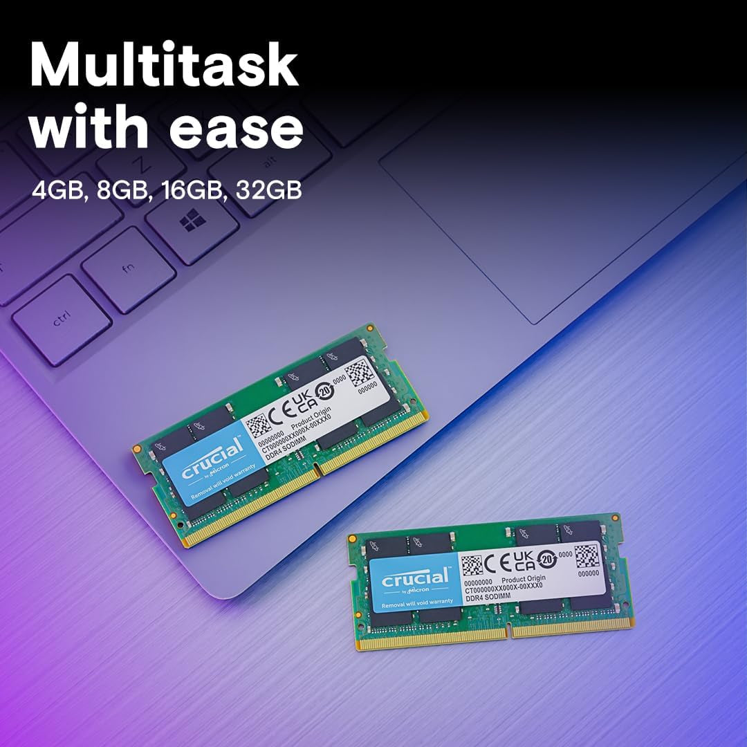 RAM 32GB Kit (2X16Gb) DDR4 3200Mhz CL22 (Or 2933Mhz or 2666Mhz) Laptop Memory CT2K16G4SFRA32A