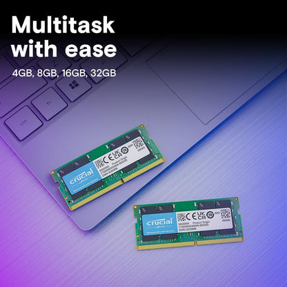 RAM 32GB Kit (2X16Gb) DDR4 3200Mhz CL22 (Or 2933Mhz or 2666Mhz) Laptop Memory CT2K16G4SFRA32A